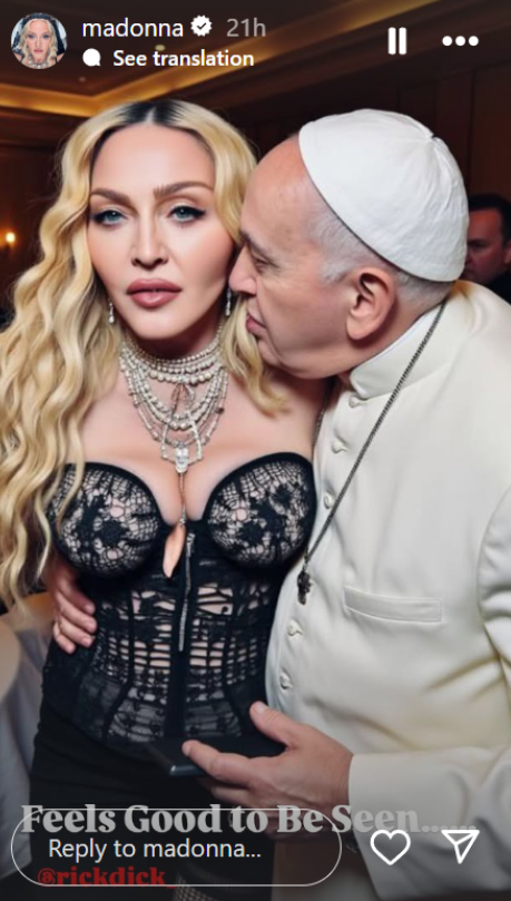 Madonna i Papa Franjo (Foto: Instagram)