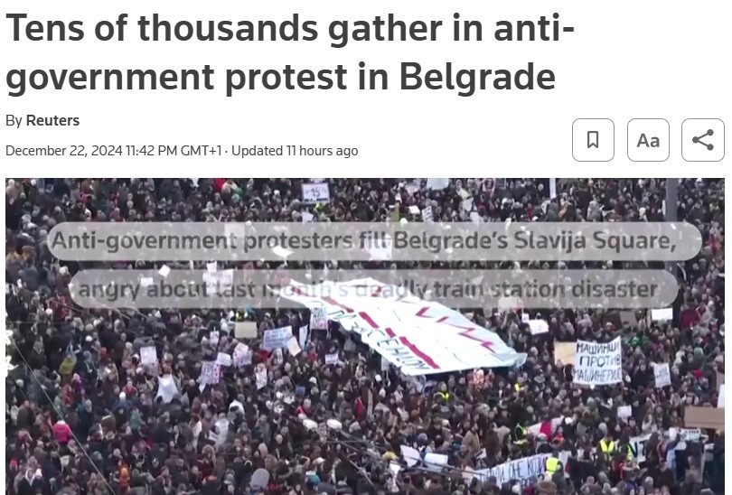 Reuters o beogradskim protestima