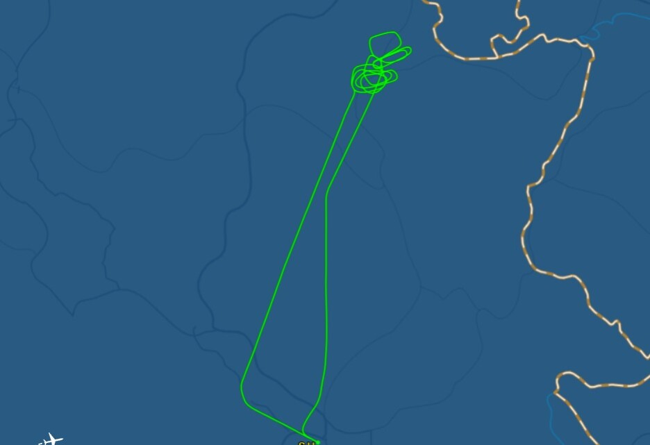 Nadlijetanje aviona prema granici s Hrvatskom (Screenshot/ Flightaware)