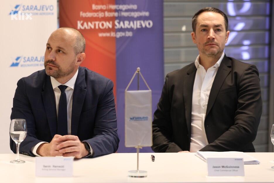 Direktor MAS-a Sanin Ramezić i direktor Ryanaira Jason McGuinnes (Foto: I. L./Klix.ba)
