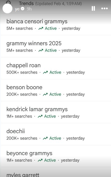 Screenshot: Instagram/ye