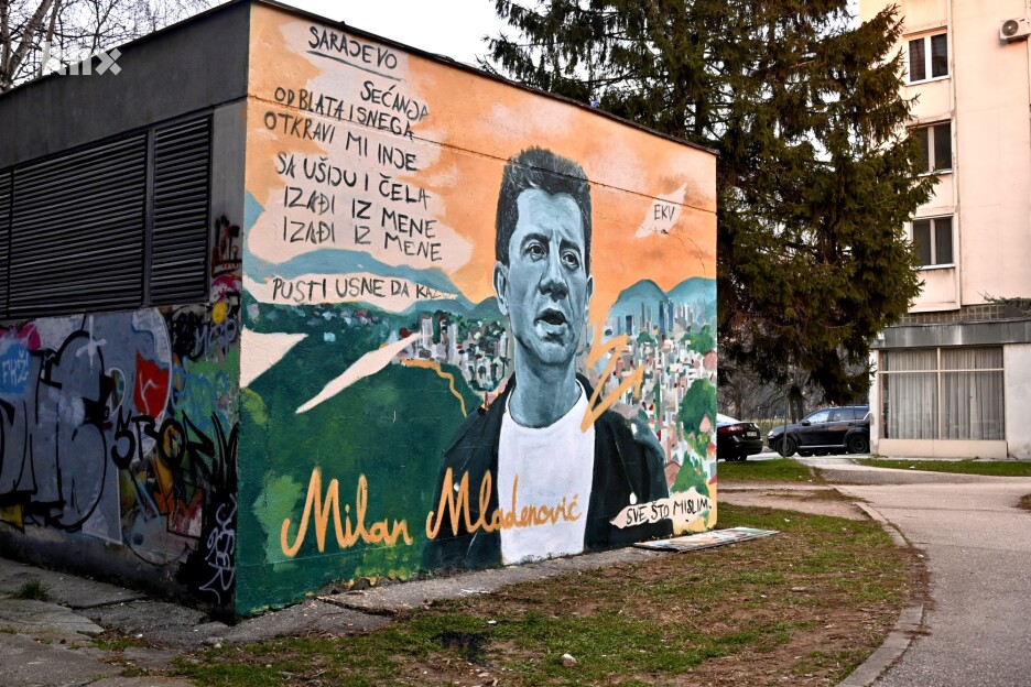 Mural posvećen Milanu Mladenoviću u Sarajevu (Foto: V. D./Klix.ba)