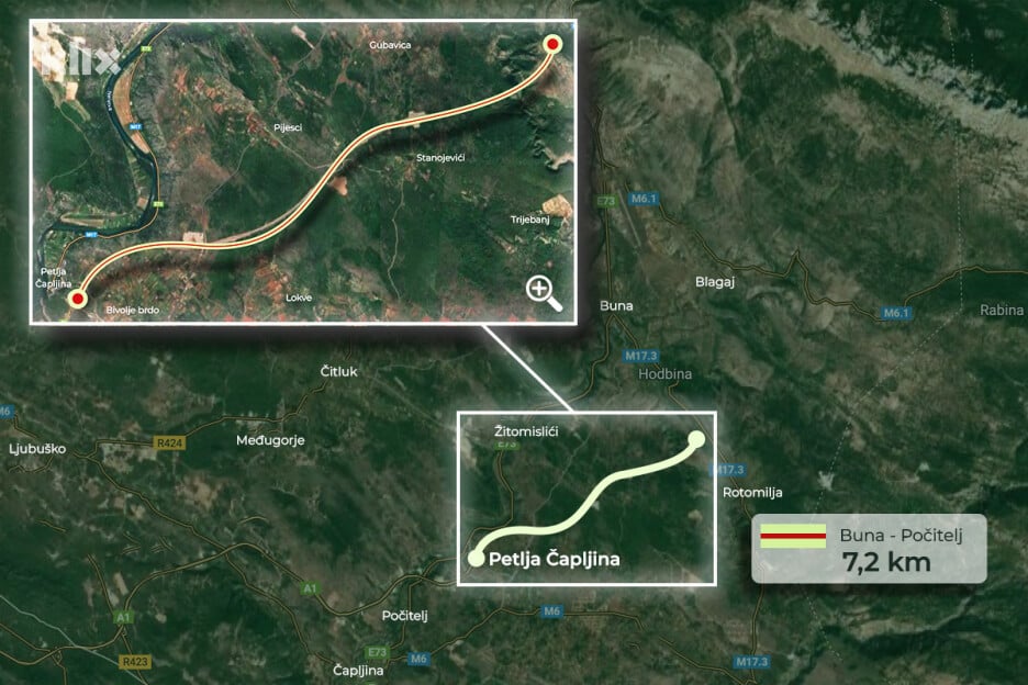 Dionica kod Počitelja (Ilustracija: A.L./Klix.ba)