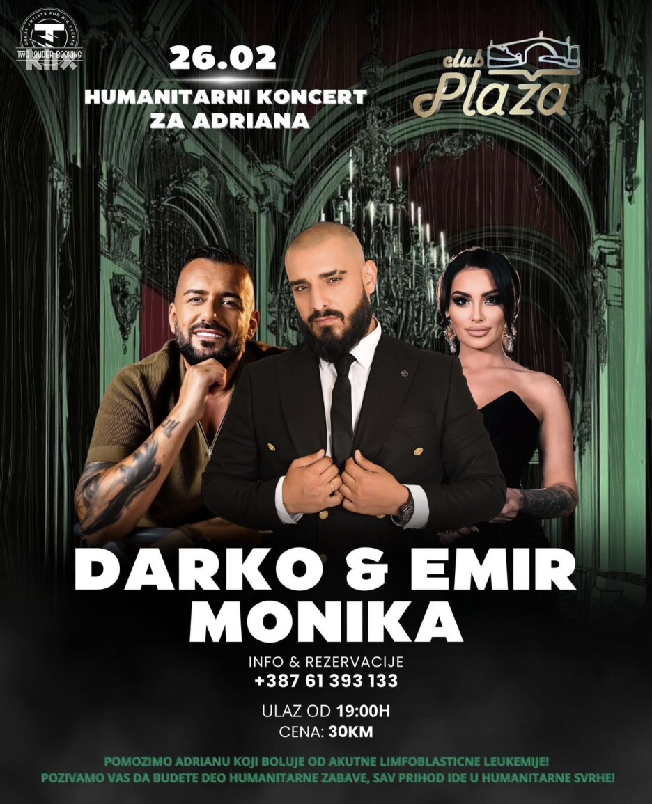 Plakat kojim se najavljuje koncert
