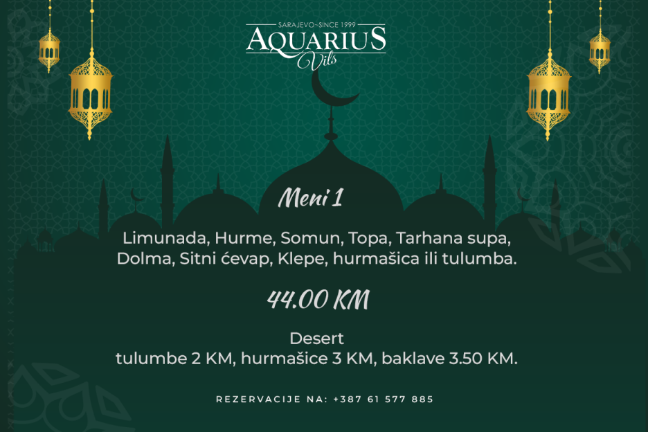 Iftarski meni 1 u Aquarius Vilsu