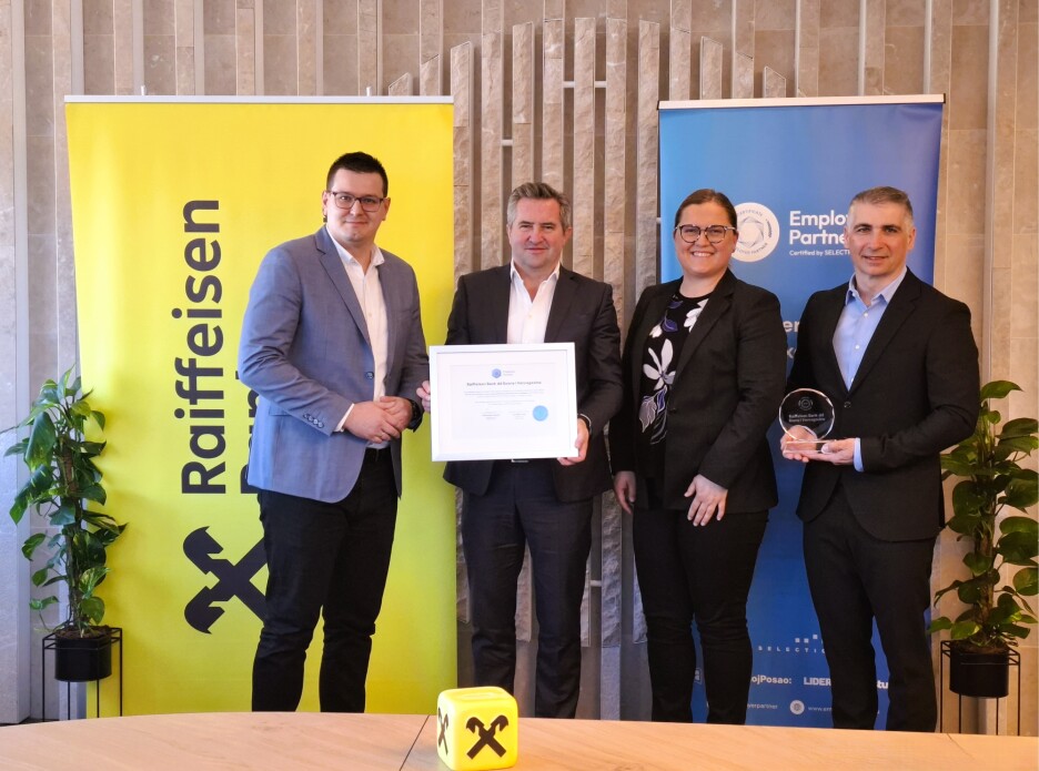 Raiffeisen banka dobila Employer partner certifikat