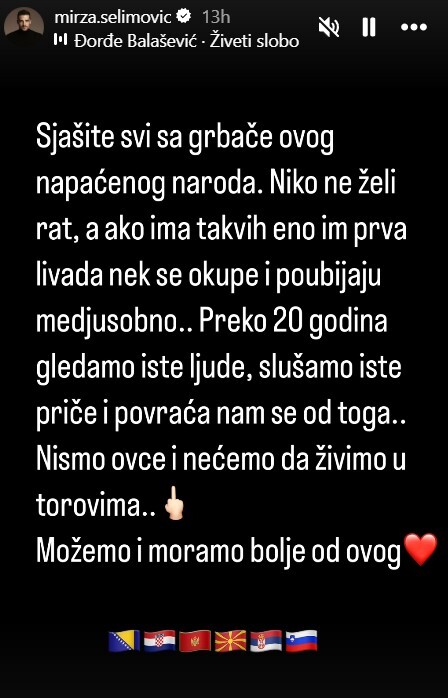 Screenshot: Instagram/mirza.selimovic