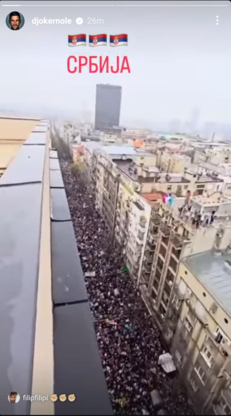 Đokovićeva objava na Instagramu