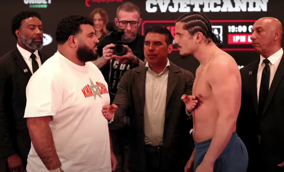 Khachab i Cvjetićanin, Marokanac je 58 kilograma teži (Foto: Screenshot)