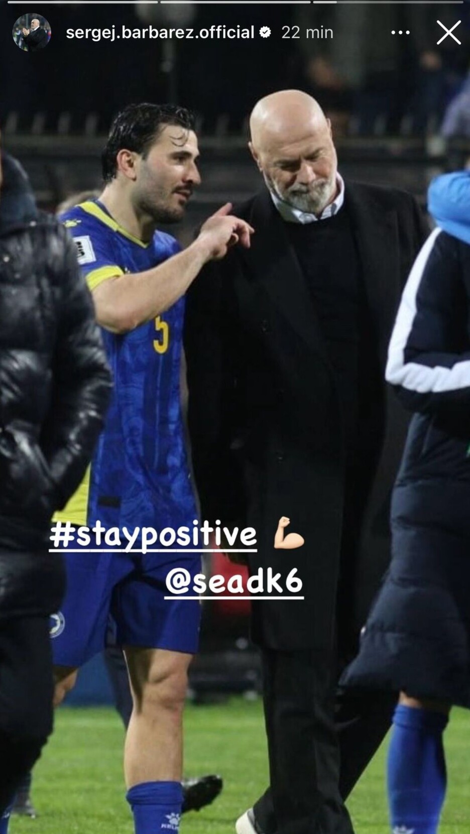 Barbarez poručio Kolašincu da ostane pozitivan (Foto: Instagram)