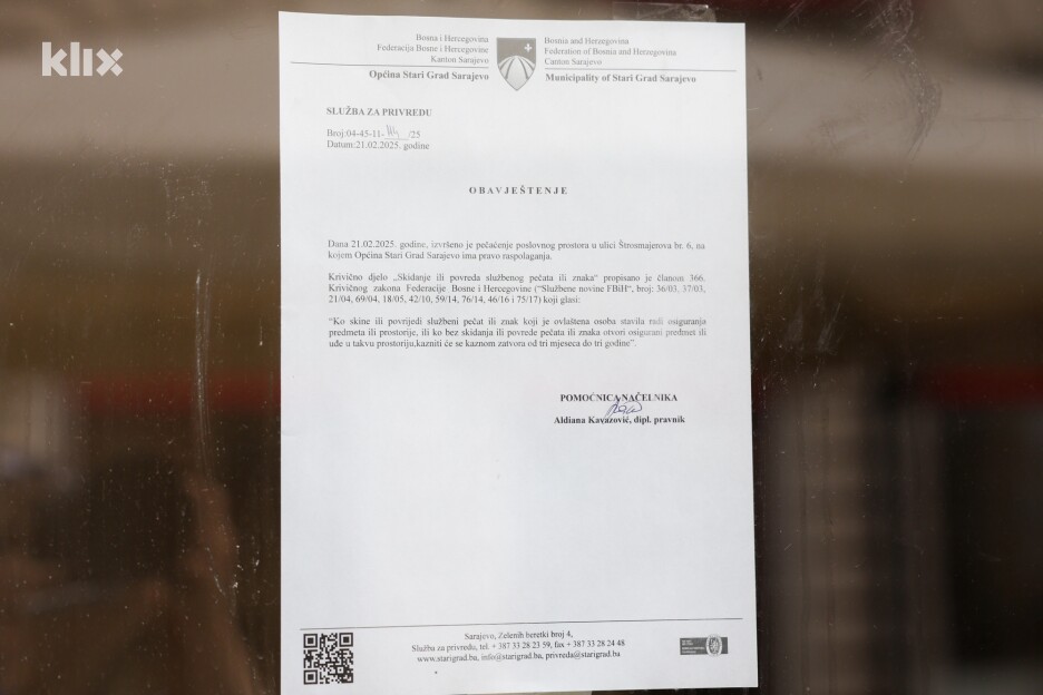 Jedan od zapečaćenih prostora (Foto: I. L./Klix.ba)