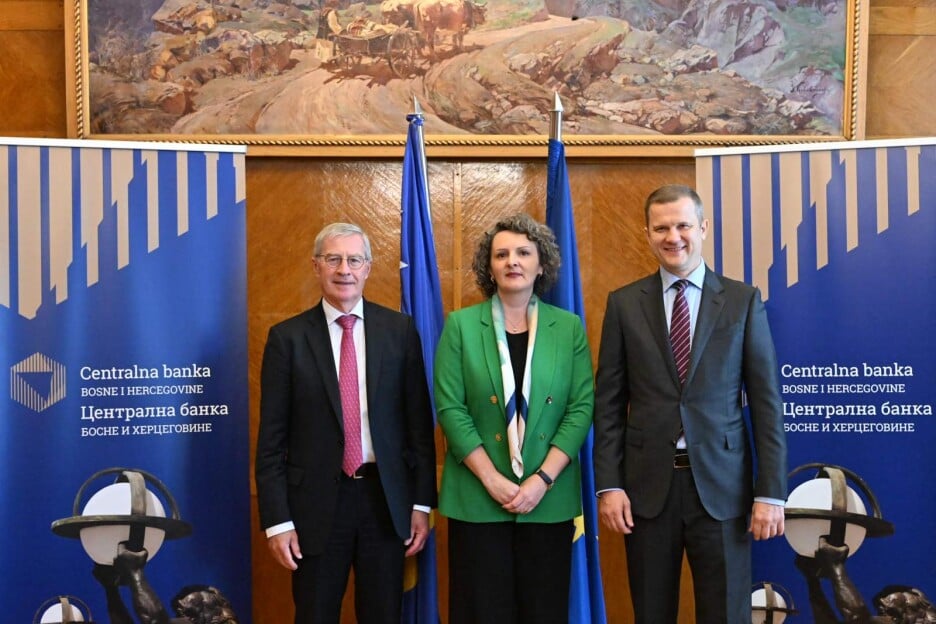 Jürgen Fitschen, guvernerka Jasmina Selimović i Samir Mustafić