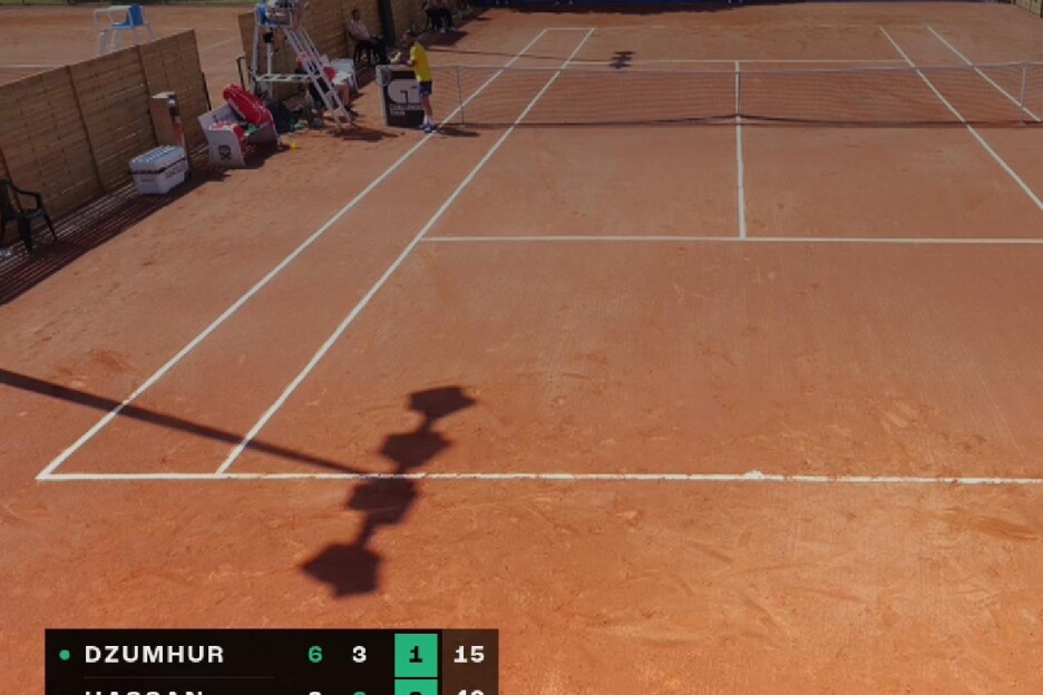 Džumhur je nekoliko minuta objašnjavao sudiji šta se desilo (Foto: Screenshot)