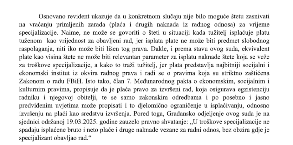 Presuda Vrhovnog suda FBiH