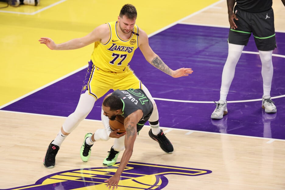 Dončić na utakmici Lakersa iz prethodne sezone (Foto: EPA-EFE)