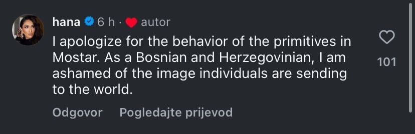 Hanino izvinjenje Luci Bontu
