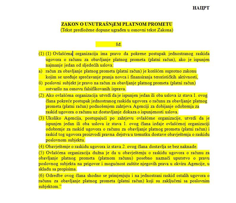 Uslovima pod kojima se može jednostrano raskinuti ugovor