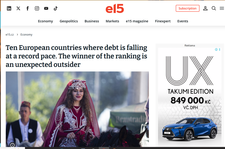 Screenshot: E15.cz