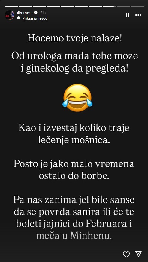 Instagram story Ilića