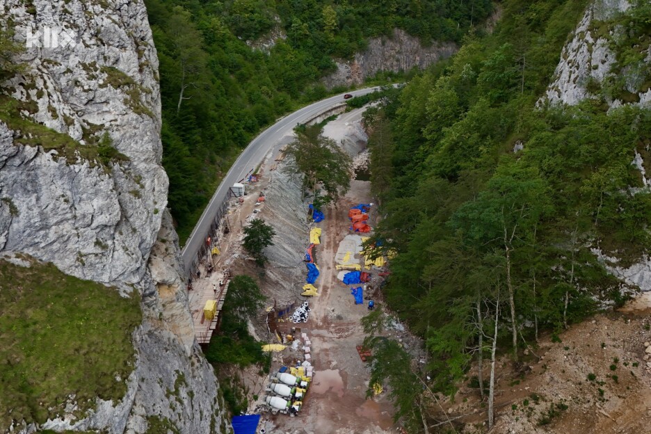 Kanjon Bistrice je nakon početka radova postao opasan za vožnju (Foto: D. S./Klix.ba)