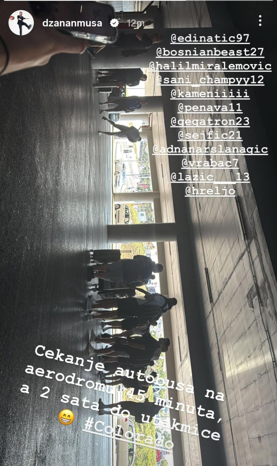 Instagram story Džanana Muse