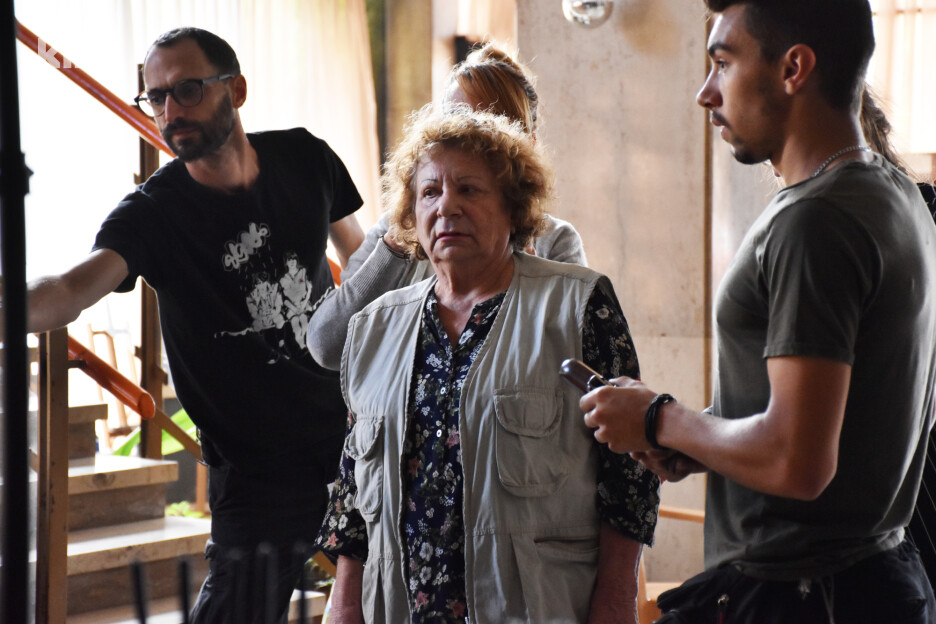 Jasna Diklić na snimanju filma 