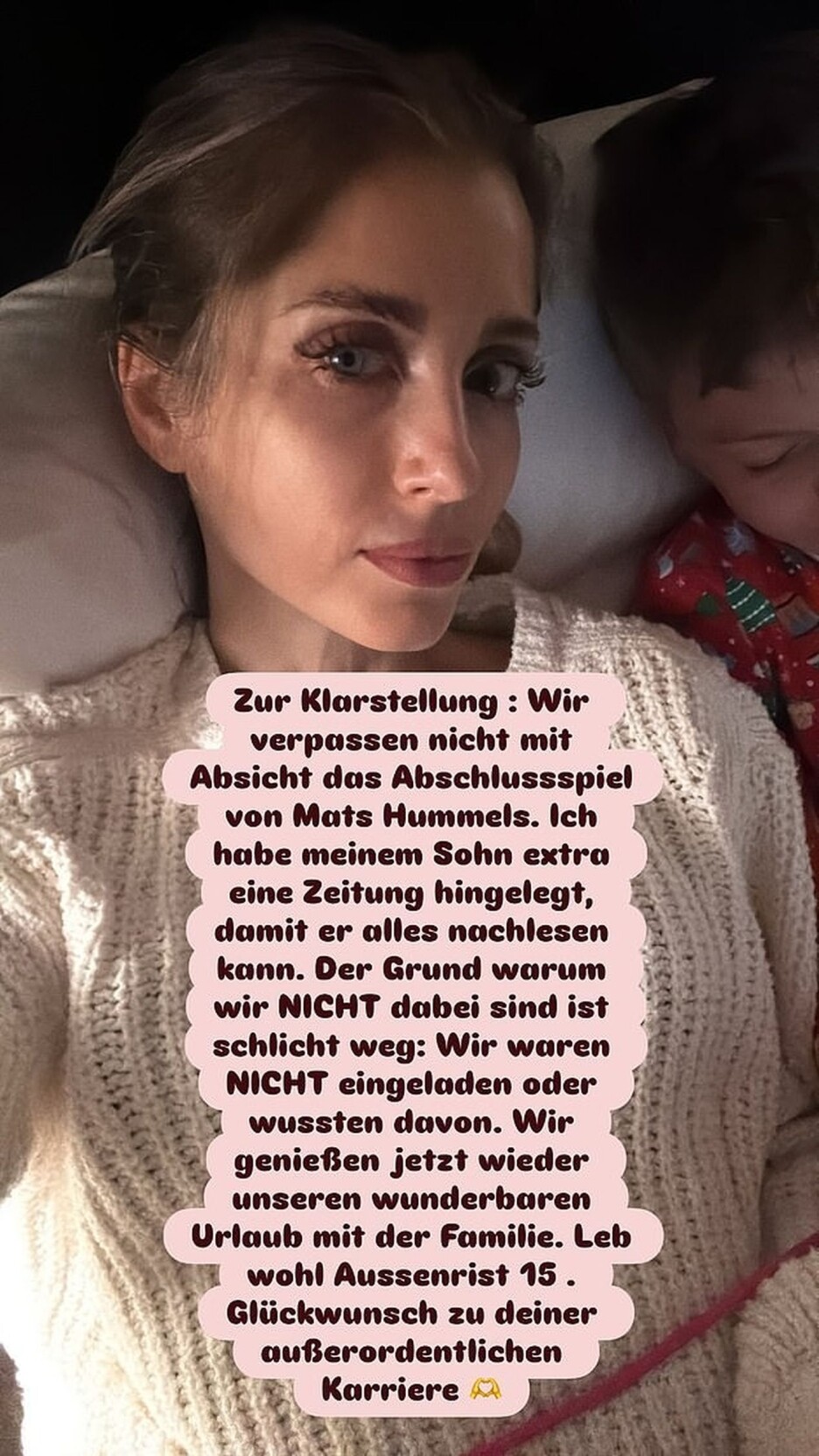 Bivša Hummelsova supruga objasnila zašto nije prisustvovala njegovoj oproštajnoj utakmici (Foto: Instagram)
