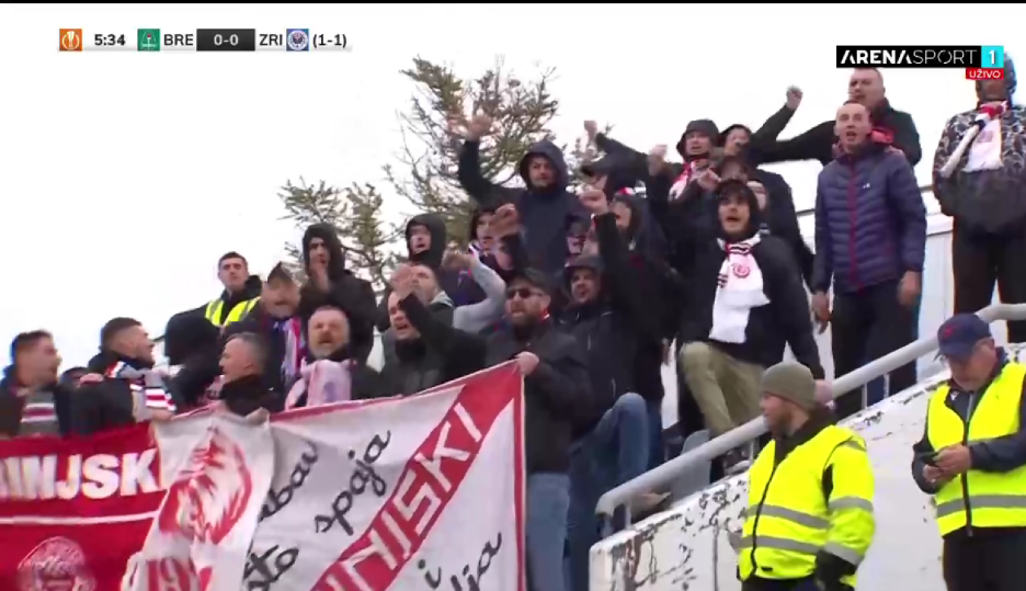 Ultrasi na Islandu bodre Zrinjski (Foto: Screenshot)