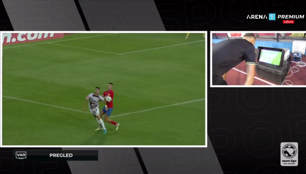 Sporna situacija, Sarajevu je poništen gol zbog igranja rukom Mlinarića (Foto: Screenshot/Arena Sport)