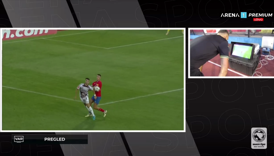 Sporna situacija, Sarajevu je poništen gol zbog igranja rukom Mlinarića (Foto: Screenshot/Arena Sport)