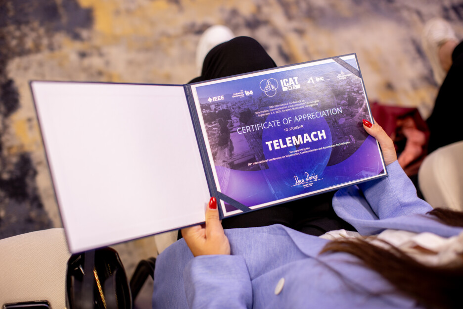 Zahvalnica Telemach BH za dugogodišnju podršku ICAT konferenciji