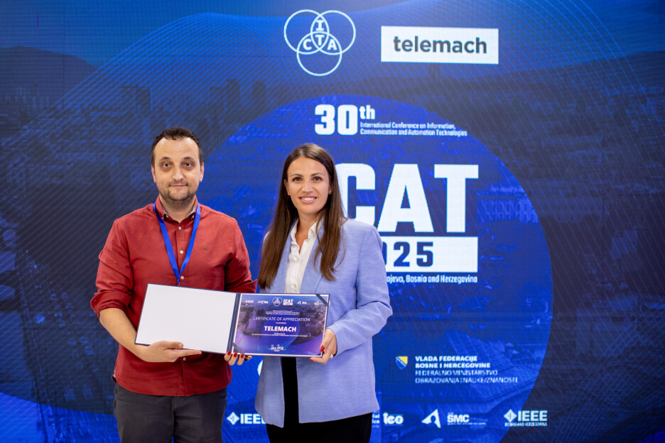 Alta Hodžić, Direktorica Sektora za marketinške komunikacije Telemach BH i doc. dr. Darijo Raca, ETF