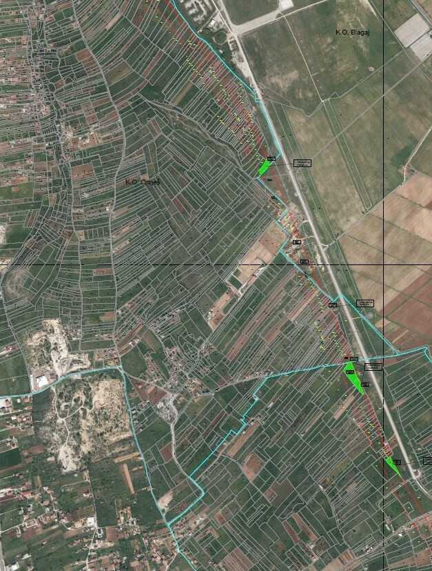 Zelenom bojom označena 