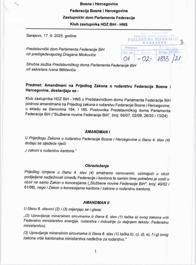 Amandmani HDZ-a