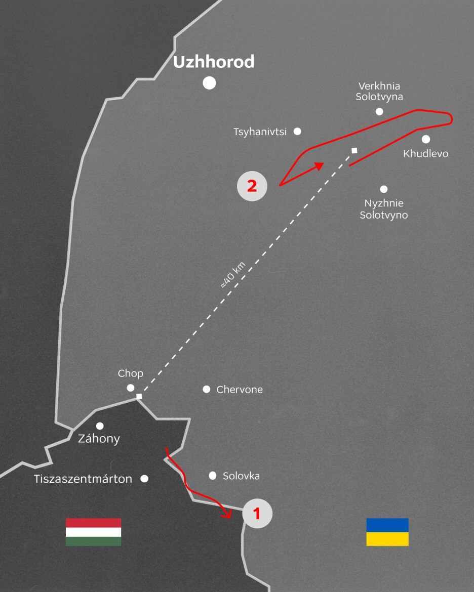 Картата на инвазијата објавена од Украинците (Фото: Network X)
