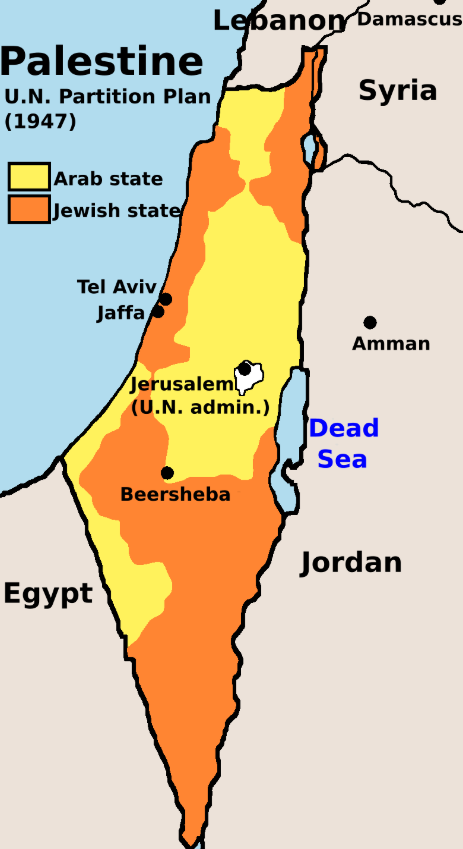UN-ov plan za podijelu Palestine iz 1947. godine koji je favorizovao Izrael