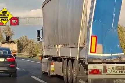 Kamion koji je privukao pažnju na zagrebačkoj obilaznici (Screenshot/ 24sata.hr)