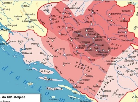 Granice Bosne za vrijeme kralja Tvrtka