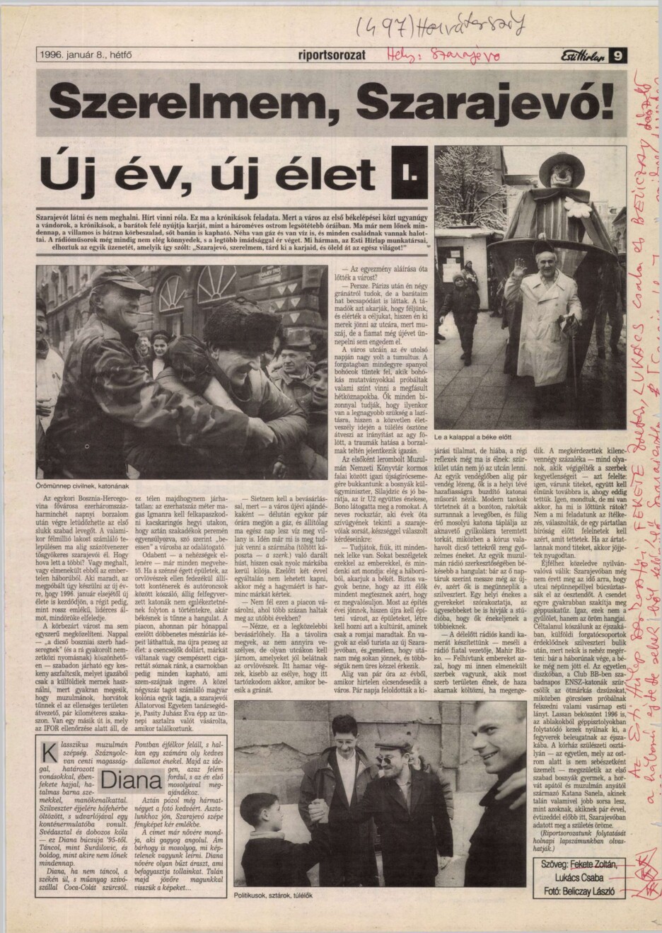 Feljton o ratu u Sarajevu naslovljen 