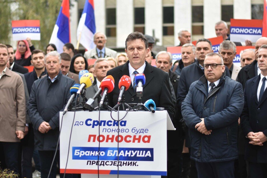 Branko Blanuša na predizbornom skupu