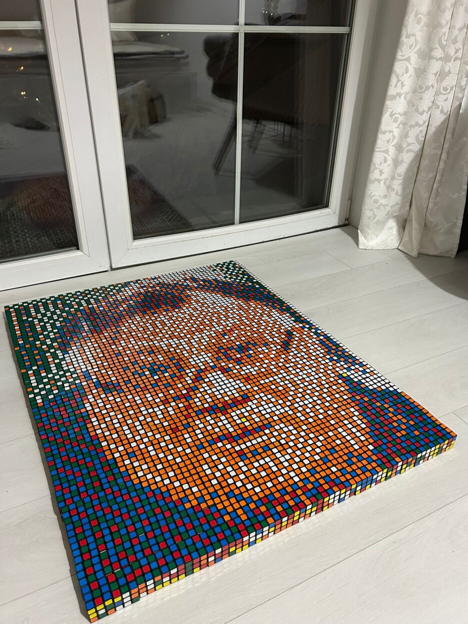 Za portret Halida Bešlića bilo mu je potrebno 500 Rubikovi kocki (Foto: Irfan Kapidžić)
