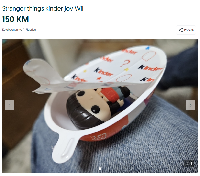 Igračkica Will Byers vrlo je rijetka (Screenshot/OLX.ba)