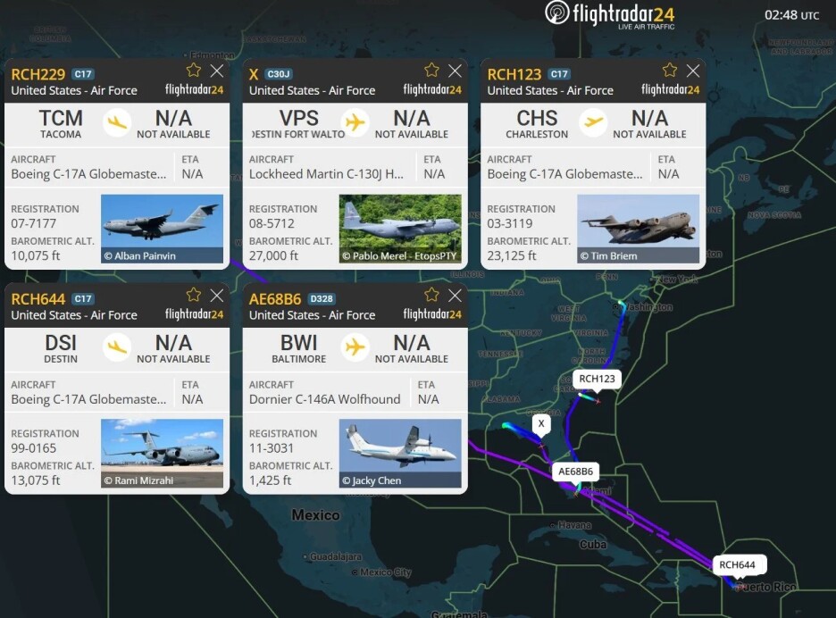 Aktivnosti američkih aviona u regiji