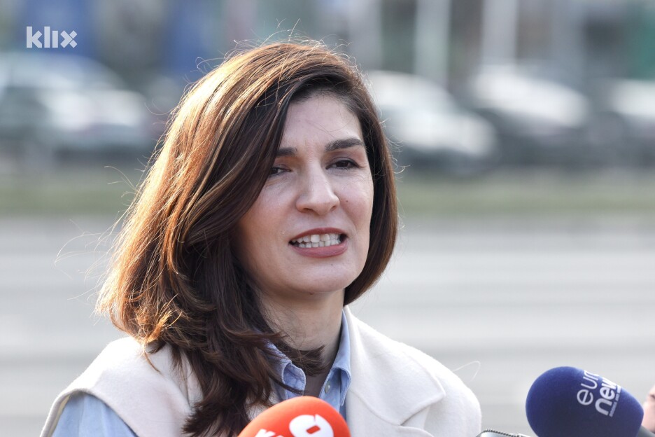 Sabina Ćudić, predsjednica Naše stranke nakon sastanka u Sarajevu (Foto: S. S./Klix.ba)