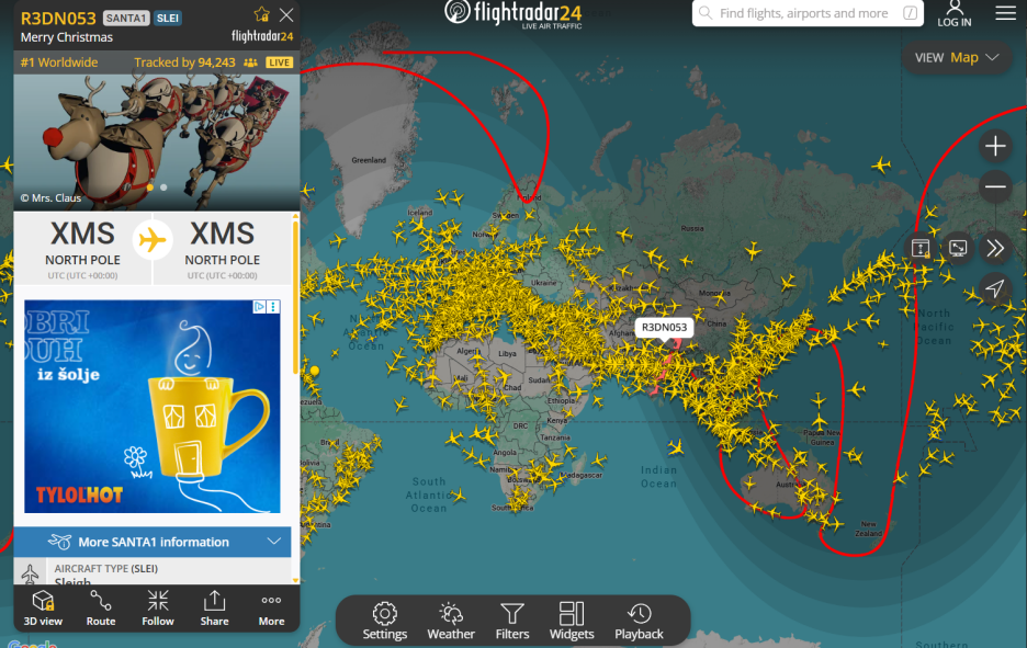 (Foto: Flightradar24)