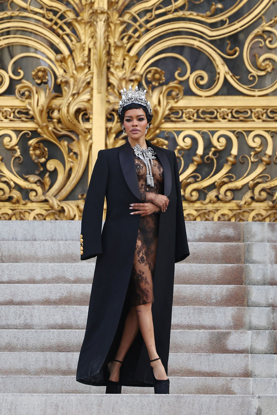 Teyana Taylor na Schiaparelli reviji (Foto: Reuters)