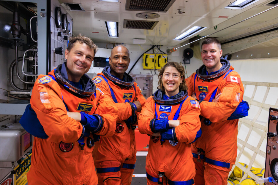 Reid Wiseman, Victor Glover, Christina Hammock Koch, Jeremy Hansen (Foto: NASA/Frank Michaux)