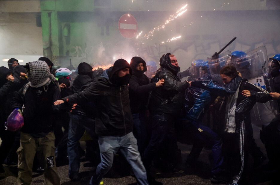 Protesti su dio šireg nacionalnog okupljanja antiautoritarnih pokreta iz Milana, Lombardije i drugih dijelova sjeverne Italij (Foto: Reuters)