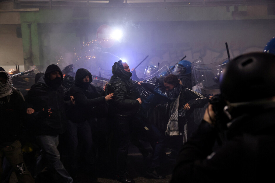 Protesti su dio šireg nacionalnog okupljanja antiautoritarnih pokreta iz Milana, Lombardije i drugih dijelova sjeverne Italij (Foto: Reuters)