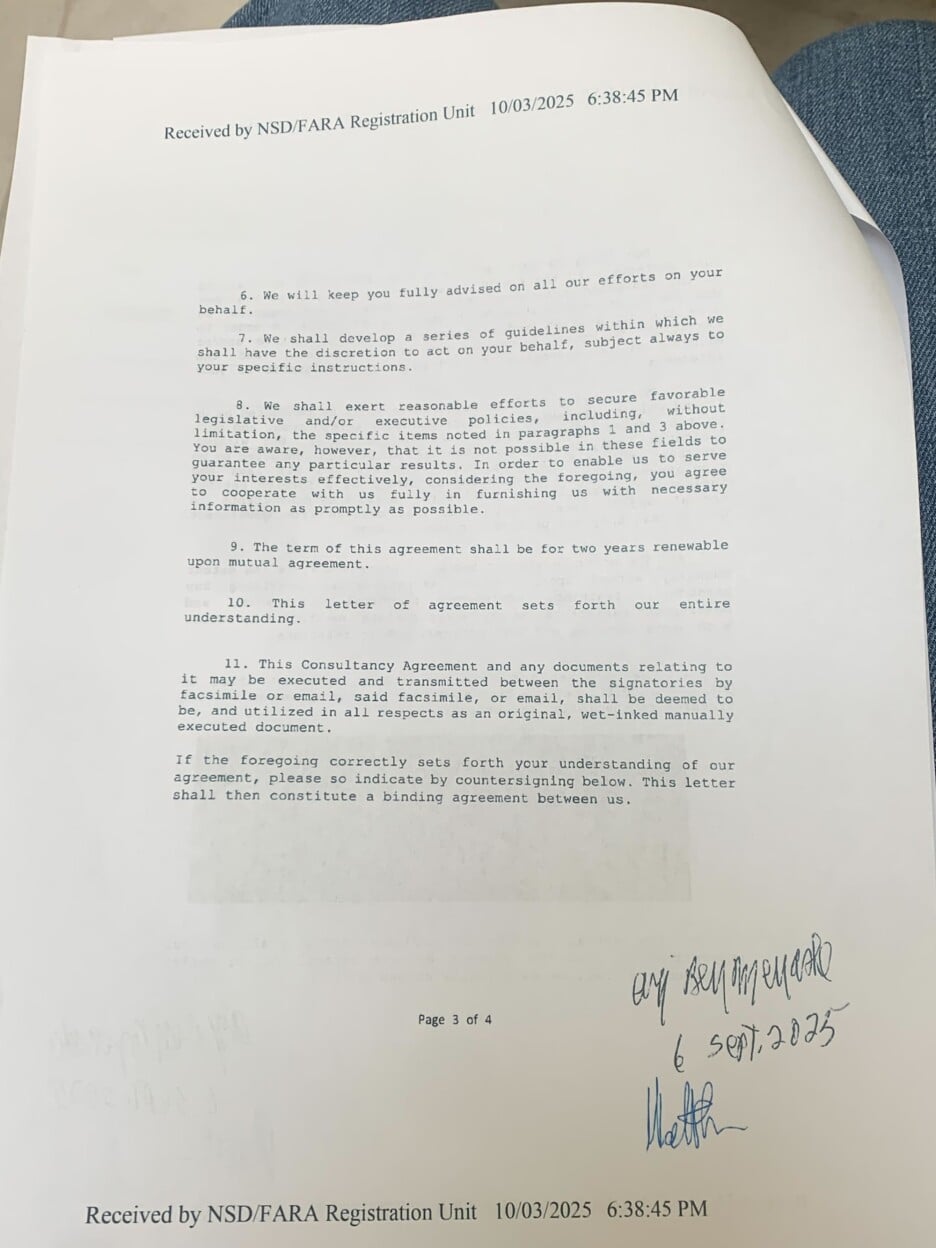 Konaković pokazao RS-ov ugovor o lobiranju sa izraelskim obavještajcem vrijedan četiri miliona dolara 4